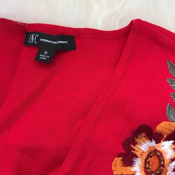 Inc International Concepts Top Embroidered Floral - Picture 6 of 8